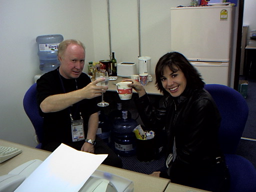 Mitch hard at work with Patricia