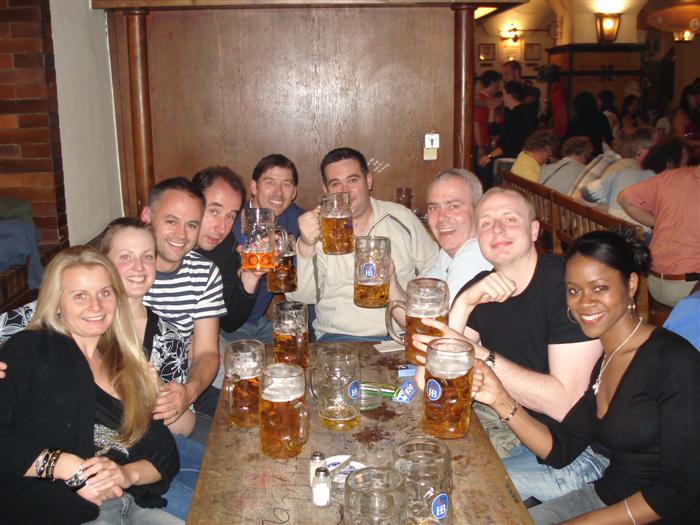 Production get together in Hofbr&auml;uhaus