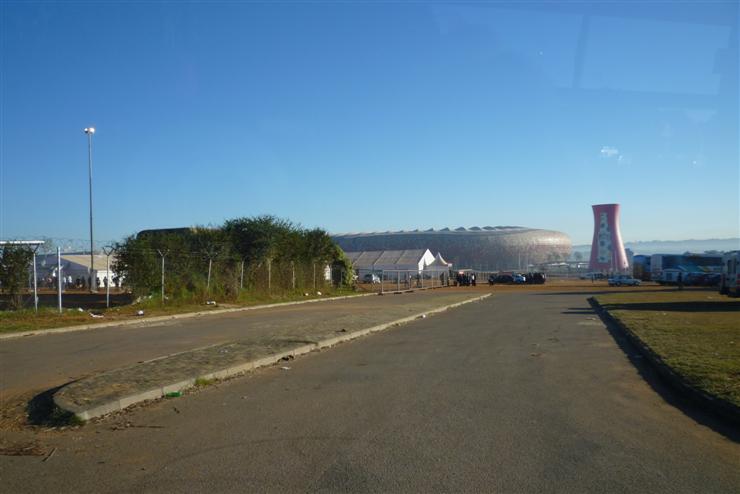 Soccer City is just down the road
